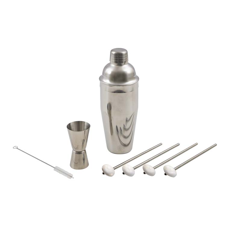 Cocktailset Point-Virgule shaker/ maatje/ 4 rietjes