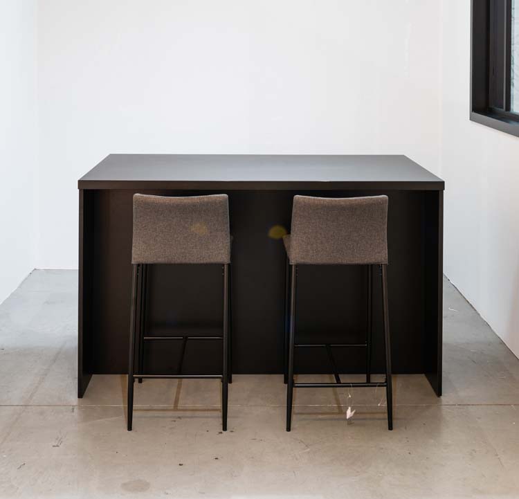 Îlot de cuisine Plenti look de chêne/noir 154,5cm