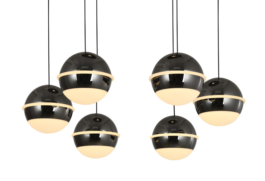 Suspension - noir/chrome - Ø46cm - dimmable - LED - 1x64W - 3000K
