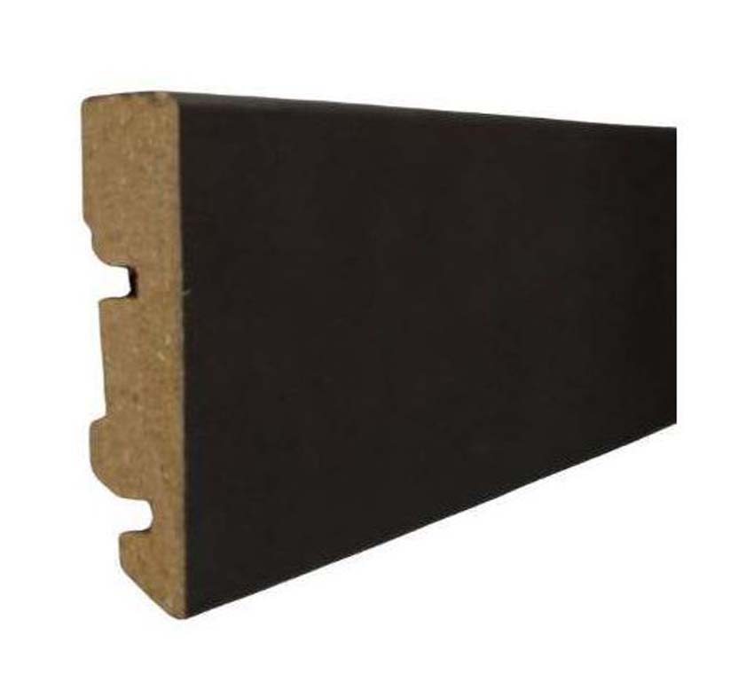 Plint zwart 240x1,2x6cm