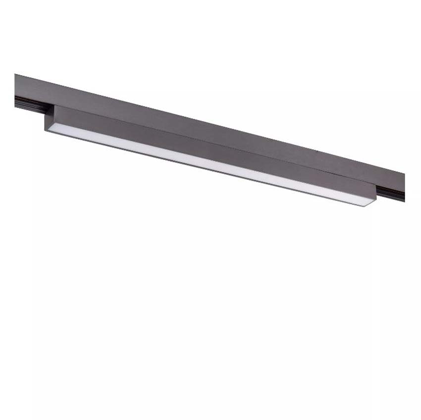 Lucide Premium Linial Glyx Railspot - 1-fase Railsysteem / Smart Railverlichting - 48V - 1xLED Dimbaar - Mat Zwart Chroom