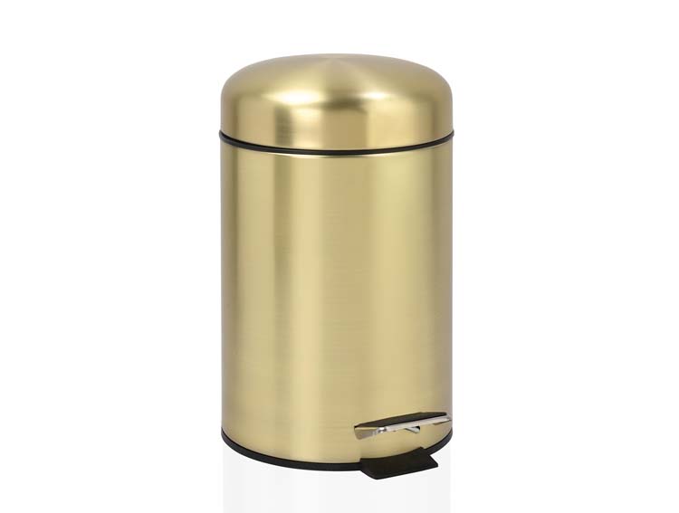 Poubelle en or mat softclose