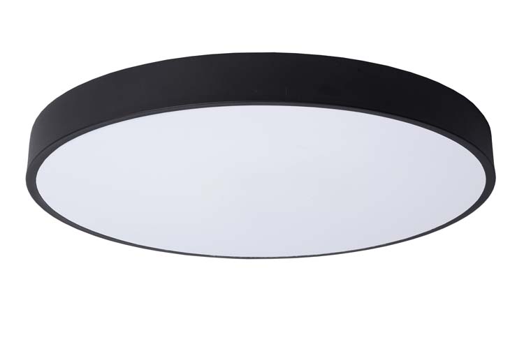 Lucide UNAR - Plafonnier - Ø 50 cm - LED Dim. - 1x36W 2700K - 3 StepDim - Noir