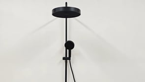 Complete doucheset Vivian thermostatisch mat zwart Complete doucheset Vivian thermostatisch mat zwart