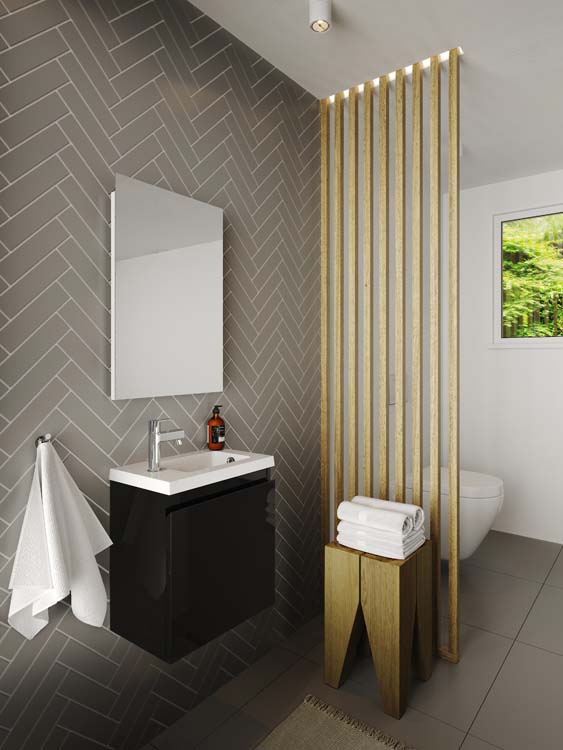 Meuble de toilette Portopack + miroir 400 mm
