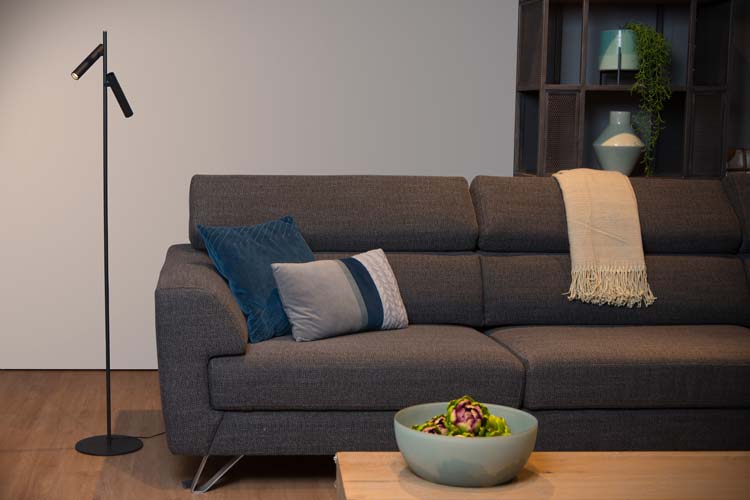 Staande lamp - zwart - dimbaar - LED - 2x4,5W - 3000K