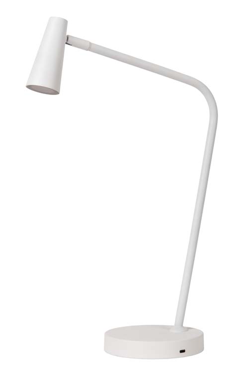 STIRLING - Lampadaire / lampe de lecture Rechargeable - Batterie - LED Dim. - 1x3W 2700K - 3 StepDim - Blanc