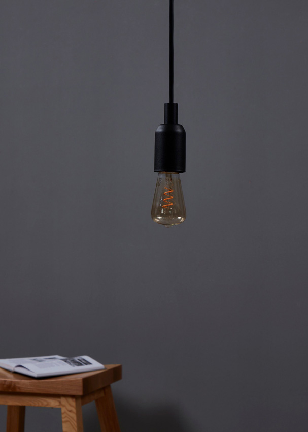 Lampe LED - E27 - ambre - Ø4,8cm - dimmable - 1x4W - 145lm - 2000K - 1 pièce