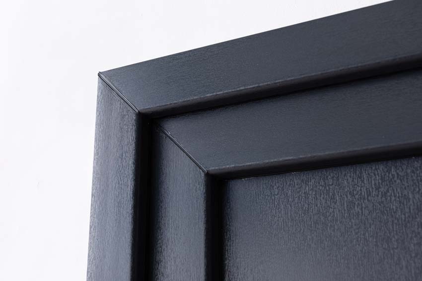 Buitendeur Lumeo PVC mat glas antraciet/wit 1000x2000mm links
