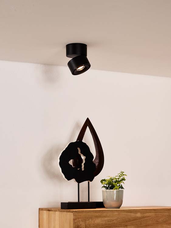Lucide YUMIKO - Spot plafond - LED Dim. - 1x8W 2700K - Noir
