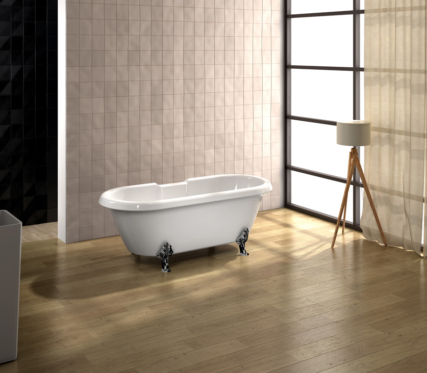 Baignoire îlot Orion blanc brillant 176x80cm