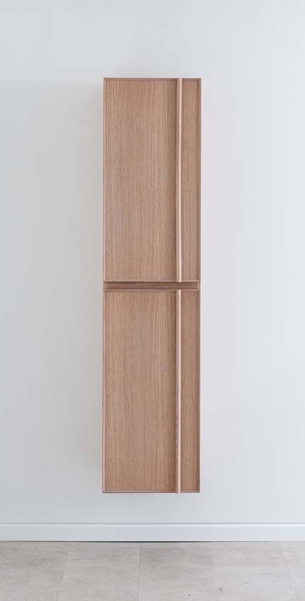 Armoire colonne Felix chêne suspendue 170x40x35cm