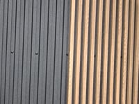 Panneau de façade line up outdoor acier bois/noir - 36x300cm Panneau de façade line up outdoor acier bois/noir - 36x300cm