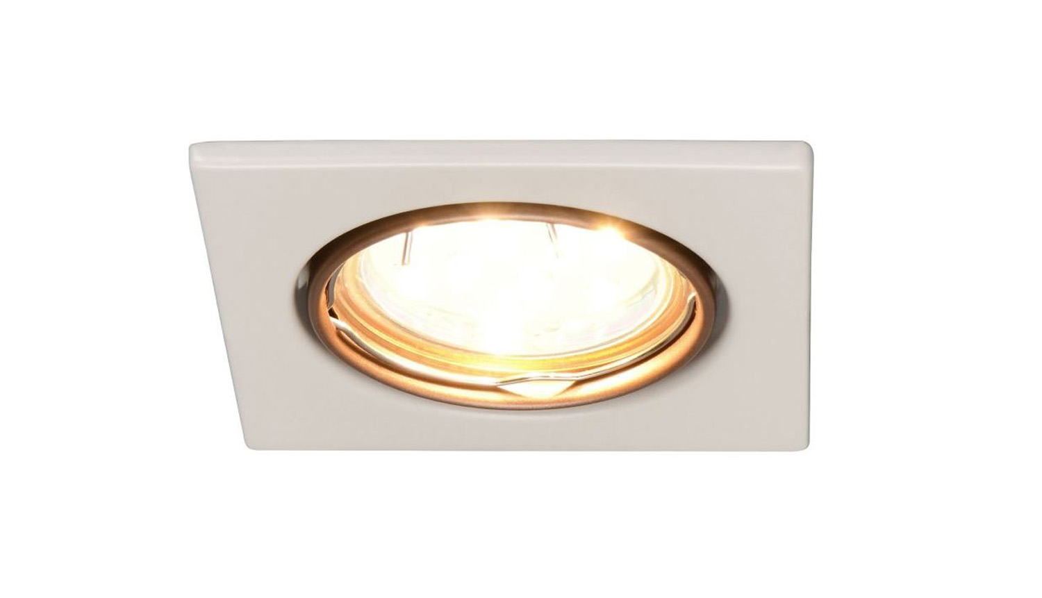 Inbouwspot - wit - 8x8cm - draaibaar - 1xGU10 - excl. lichtbron