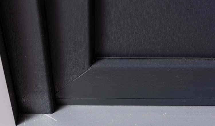 Buitendeur pvc antr/wit 880 x 2100 mm halfglas L