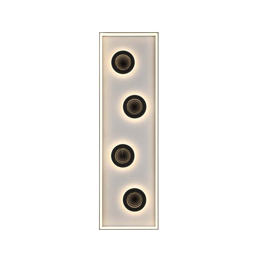 Plafonnier - noir - 100x30cm - dimmable - 32W - 2700-5000K - avec télécommande