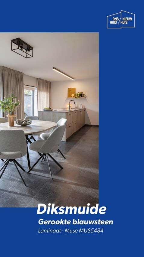 Stratifié Quick-Step Muse 8mm pierre bleue fumée 120x39,6cm