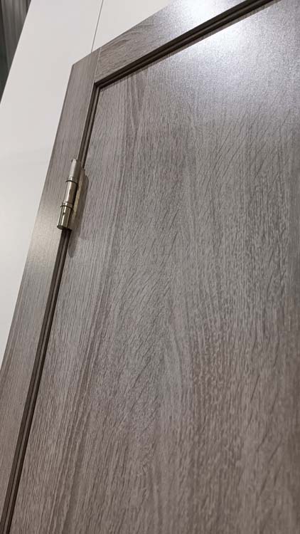 Complete binnendeur Reale Alpino grijze eik 201,5x78cm honingraat verticaal omkeerbaar + deurkast 16,5cm