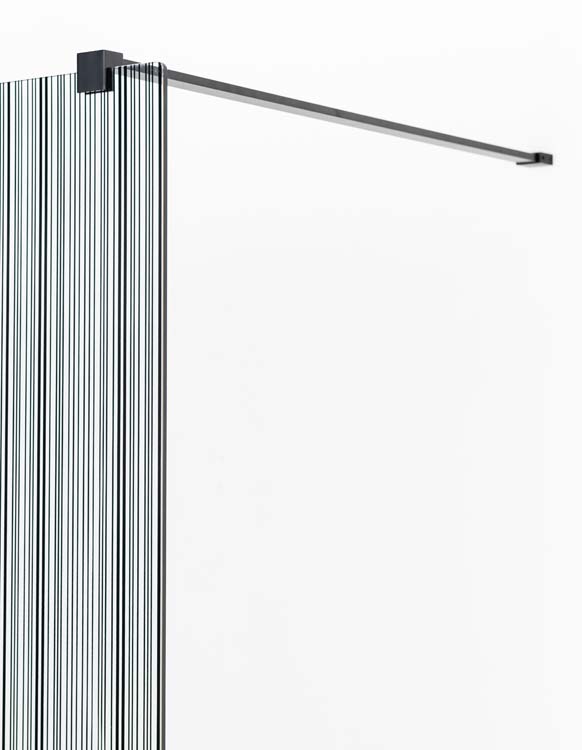 Paroi de douche Alec verre transparant avec lignes noir 117x200cm