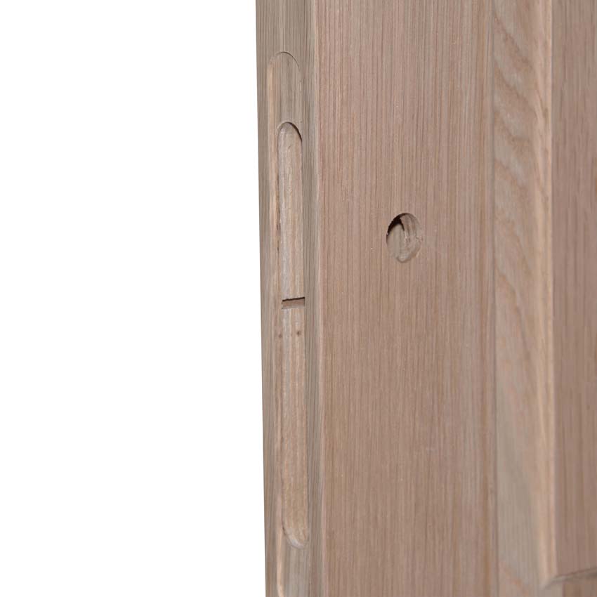 Porte intérieure complète Chambord placage chêne 201,5x63cm bois massif réversible + châssis 16,5cm