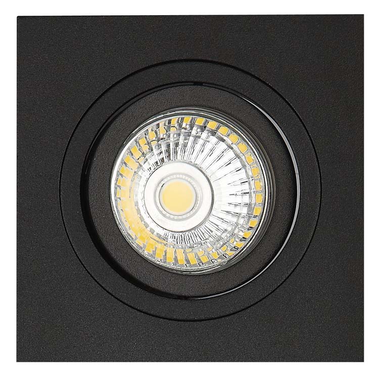 Spot encastré LED noir GU10 5W incl dimmable