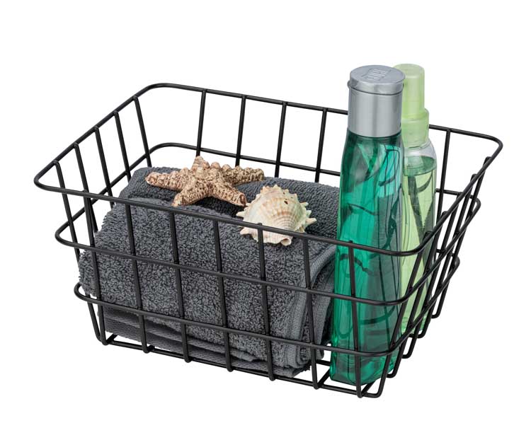 Panier de rangement Wenko Viana noir mat