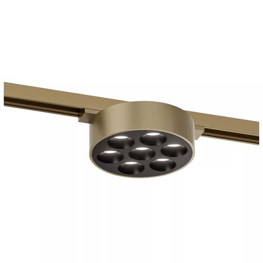 Lucide Premium Linial Xavi Railspot - 1-fase Railsysteem / Smart Railverlichting - 48V - 1xLED Dimbaar - Champagne