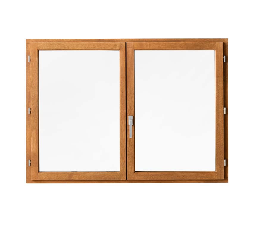 Draairaam 2-vleugel Trae Meranti hout 55mm naturel B1500xH1200mm rechts opendraaiend