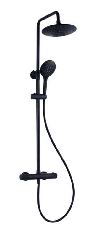 Doucheset Stallion thermostatisch zwart