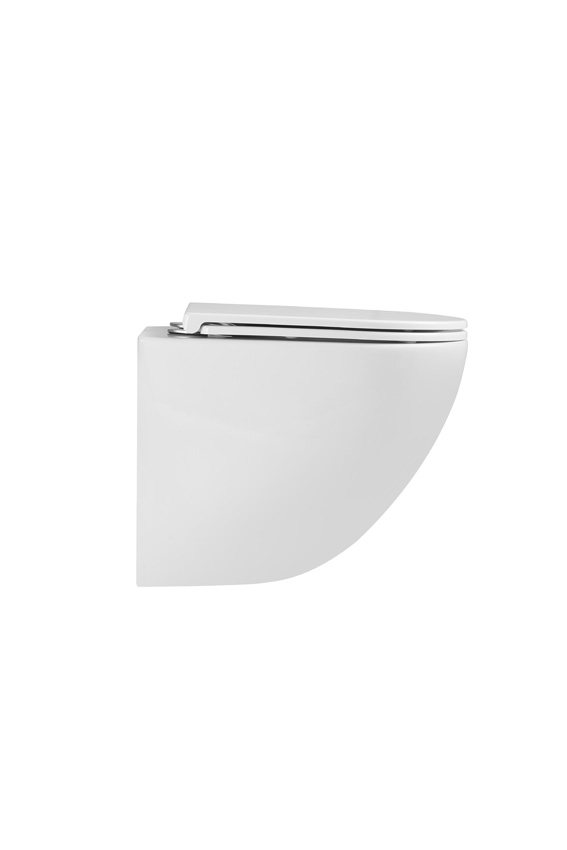 Hangtoilet Linus rimless tornado flush glanzend wit inclusief WC-bril