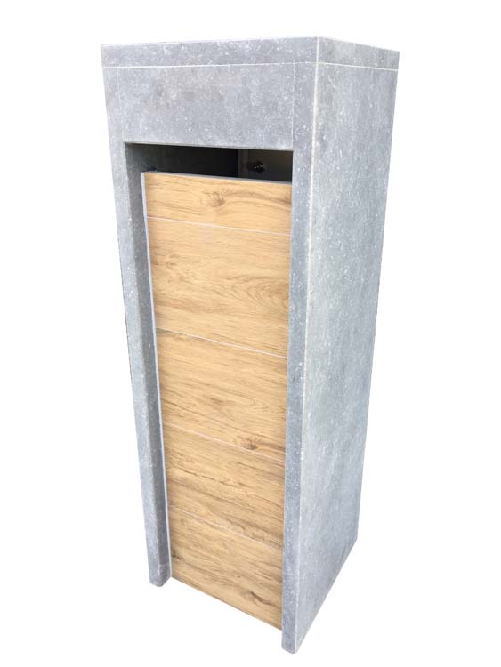 Boîte aux lettres Fleron pierre bleue & aspect bois