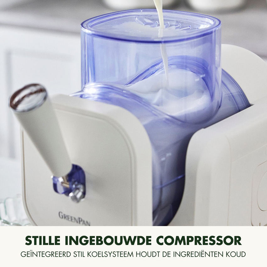 Machine à glace GreenPan Frost auto-réfrigérante crème 1,8L