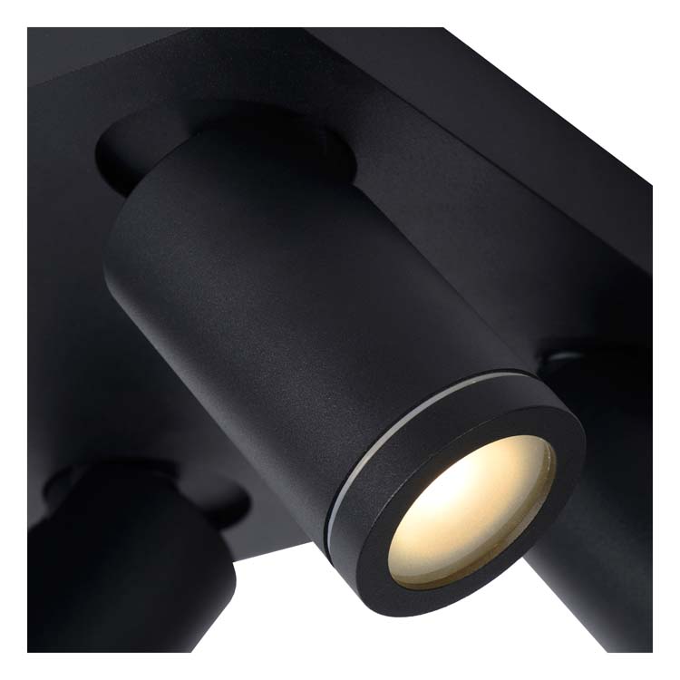 TAYLOR Plafondspot 4x GU10/5W DTW  IP44 Zwart