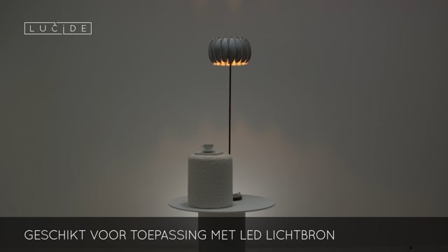 Lucide SPENCER - Lampadaire - Ø 40 cm - 1xE27 - Gris