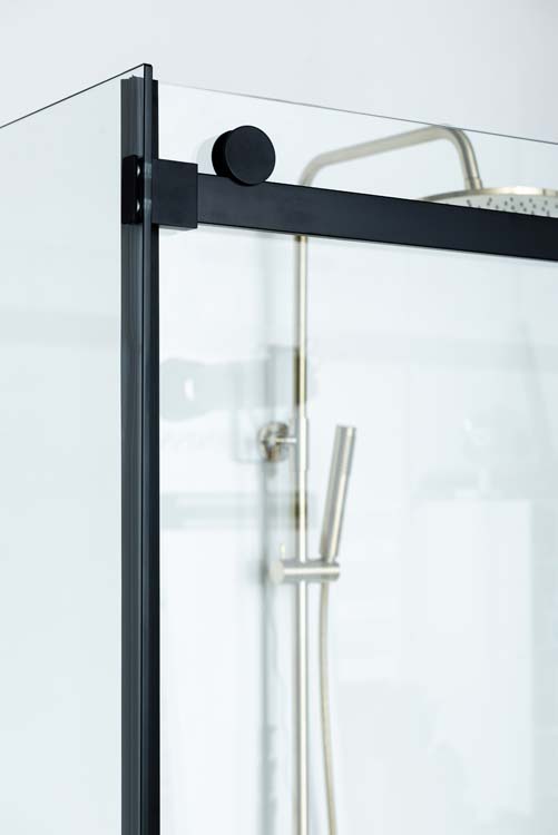 Doucheschuifdeur Uno zwart 137-140x200cm