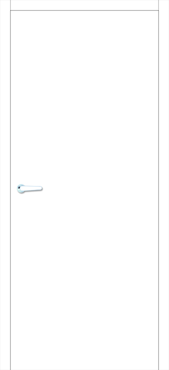 Porte intérieure complète Invisible Flat blanche 201,5x78cm aggloméré tubulaire réversible + châssis 20cm