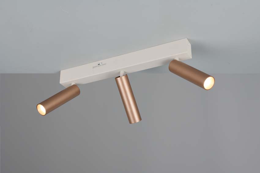 Spot en saillie - Brun café - 44x17,5x4cm - Dimmable - LED - 3x5,5W - 2300-4000K