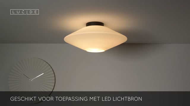 Lucide TREVOR - Plafonnière - Ø 42 cm - 1xE27 - Opaal