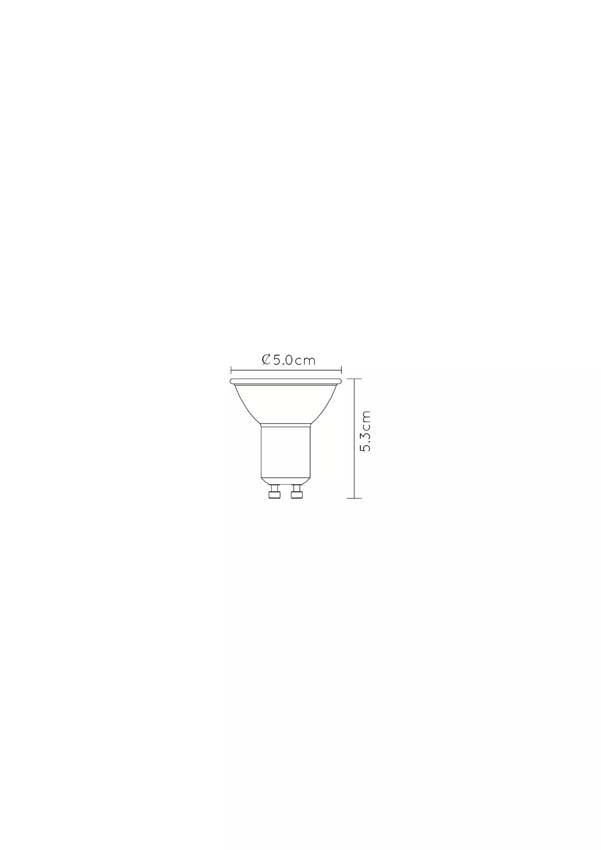 Lucide MR16 - Ampoule led - Ø 5 cm - LED Dim. - GU10 - 1x5W 2200K/2700K - 3 StepDim - Noir