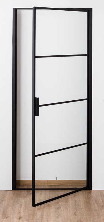 Porte de douche tournante Ulysses noir 88-91x200cm