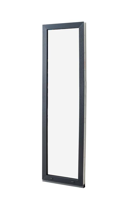 Châssis fixe pvc Deceuninck Elegant Infinity anthra/bl B600xH2100 mm