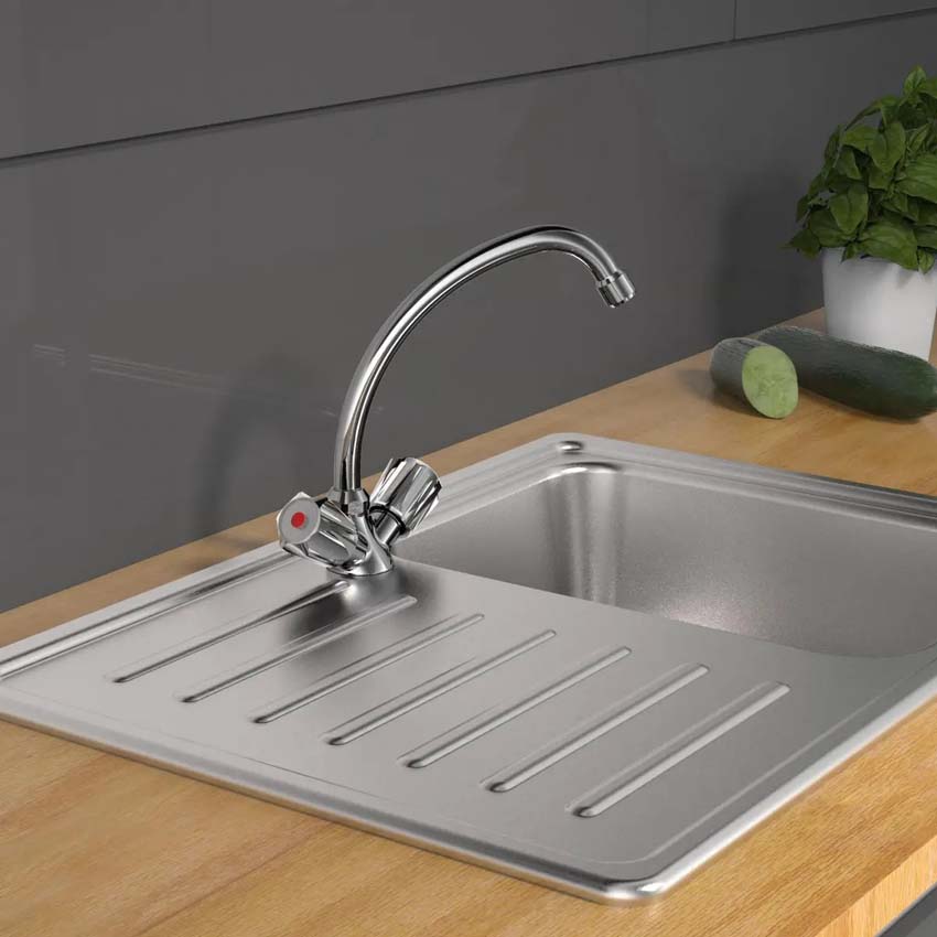 Keukenkraan Diane chroom lage druk