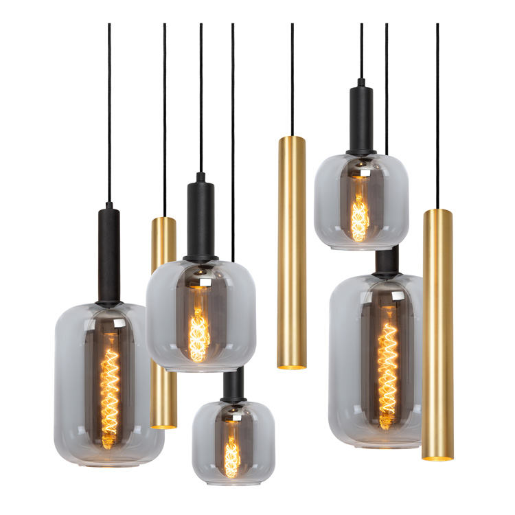 Hanglamp Viva - messing - 6xE27