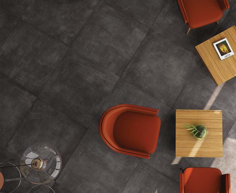 Vloer- en wandtegel Flanders antraciet 45x45cm