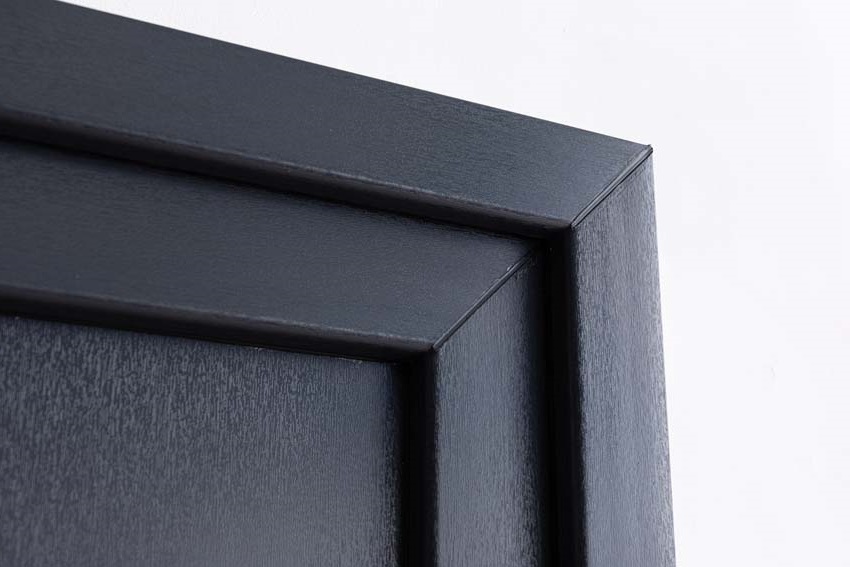 Buitendeur Lumeo PVC mat glas antraciet/wit 1000x2000mm rechts