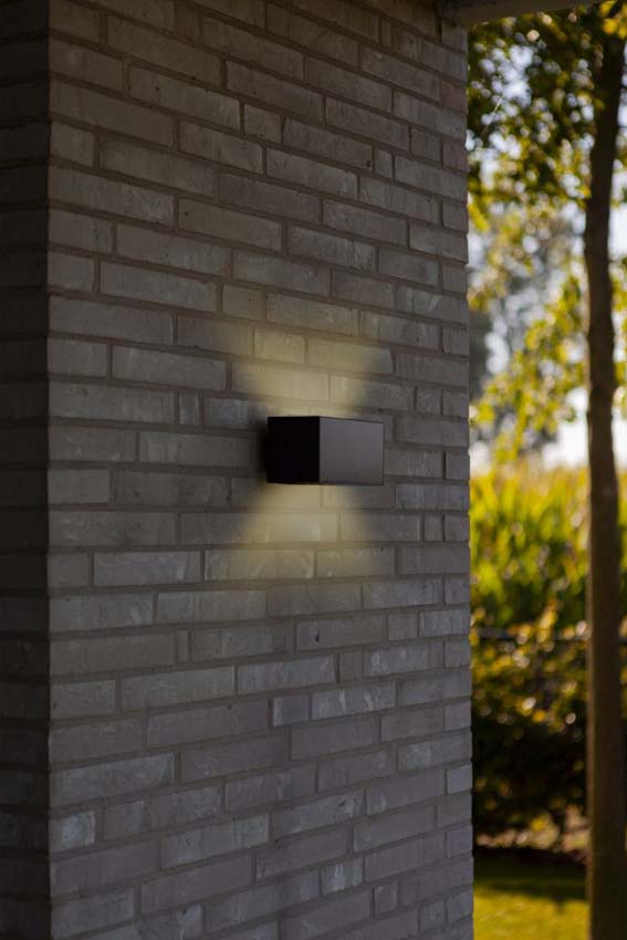 Applique murale extérieur - gris - H8,9cm - LED - 1x9W - 3000K - IP44