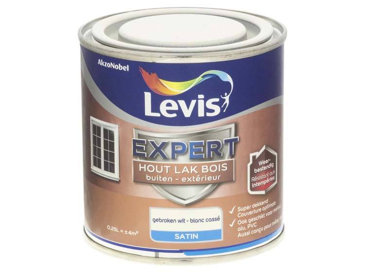 Levis Expert lak buiten zijdeglans 0,25l gebroken wit