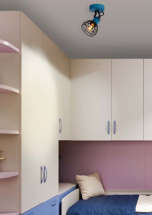 Lucide PAULIEN - Spot mural Chambres d'enfant - 1xE27 - Bleu