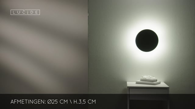 Applique murale - Ø 25 cm - LED - 1x8W 3000K - Noir Applique murale - Ø 25 cm - LED - 1x8W 3000K - Noir