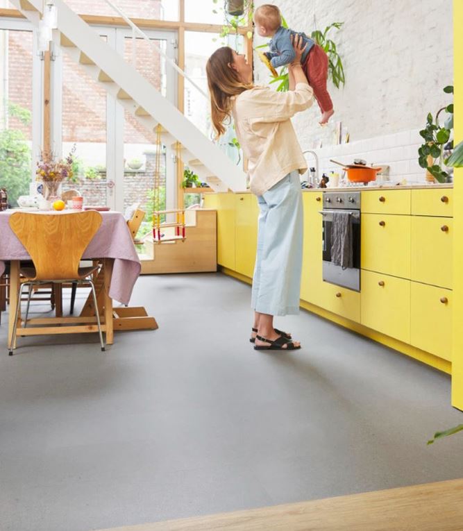 Vinyl sol clic rigid carrelage gris nice 3.8 mm